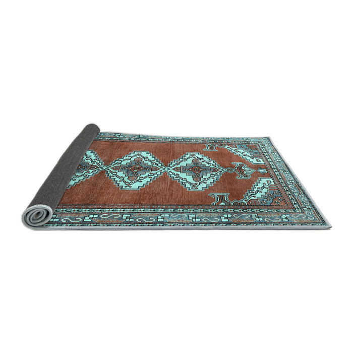 Sideview of Persian Light Blue Traditional Rug, tr3378lblu