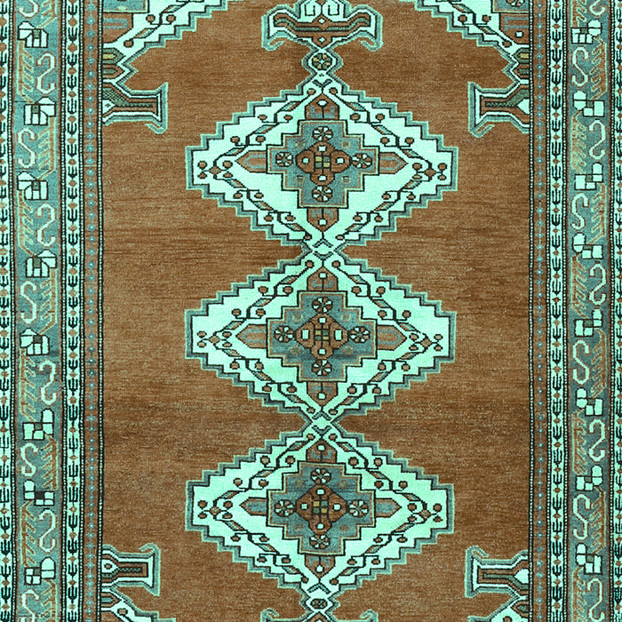 Machine Washable Persian Turquoise Traditional Area Rugs, wshtr3378turq