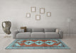 Machine Washable Persian Light Blue Traditional Rug in a Living Room, wshtr3378lblu