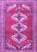 Machine Washable Persian Purple Traditional Area Rugs, wshtr3378pur