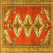 Square Persian Yellow Traditional Rug, tr3378yw