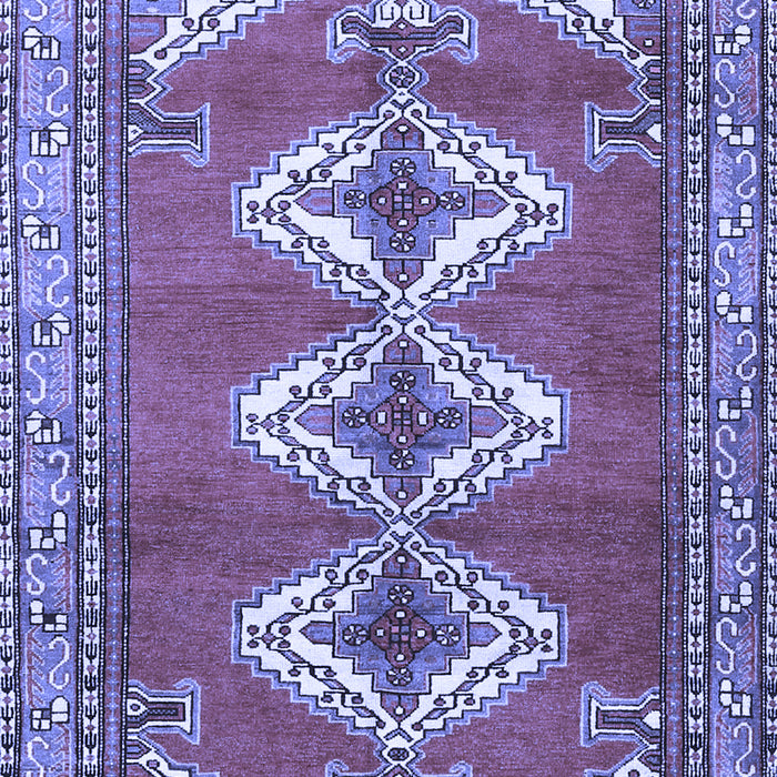 Machine Washable Persian Blue Traditional Rug, wshtr3378blu