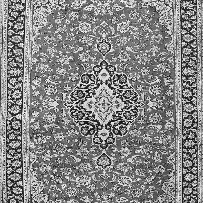 Serging Thickness of Machine Washable Medallion Gray Traditional Rug, wshtr3379gry