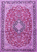 Machine Washable Medallion Purple Traditional Area Rugs, wshtr3379pur