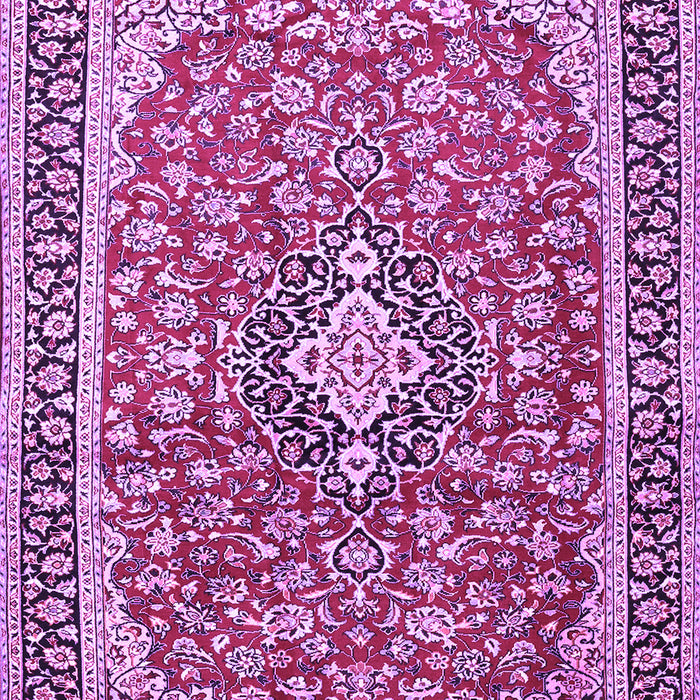 Machine Washable Medallion Purple Traditional Area Rugs, wshtr3379pur
