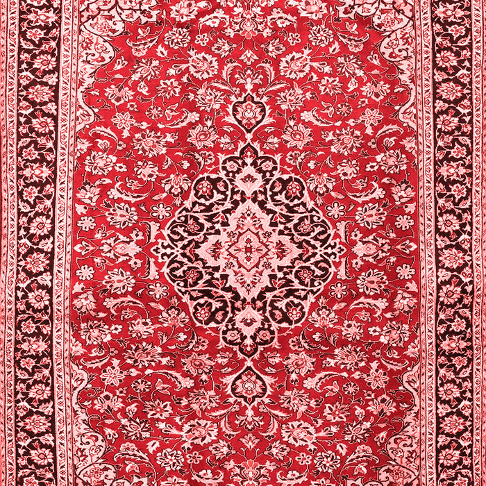 Machine Washable Medallion Red Traditional Rug, wshtr3379red