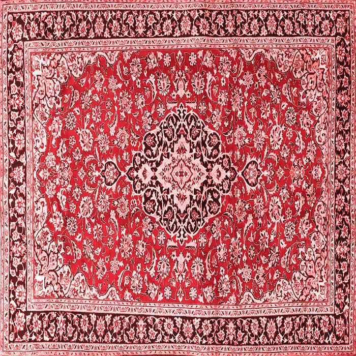 Machine Washable Medallion Red Traditional Rug, wshtr3379red