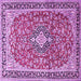 Square Medallion Purple Traditional Rug, tr3379pur