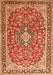 Medallion Orange Traditional Rug, tr3379org