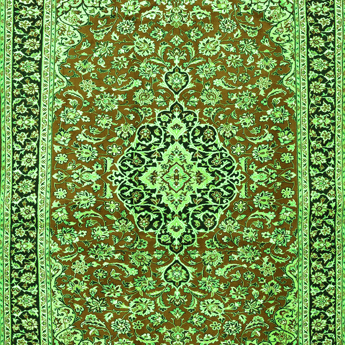 Medallion Green Traditional Rug, tr3379grn