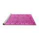 Sideview of Machine Washable Persian Pink Traditional Rug, wshtr337pnk