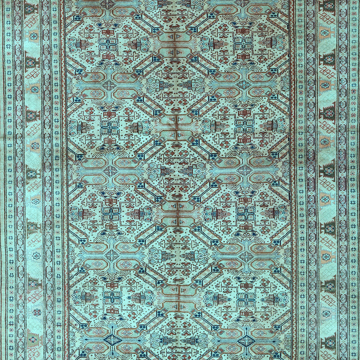 Machine Washable Persian Light Blue Traditional Rug, wshtr337lblu