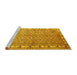 Sideview of Machine Washable Persian Yellow Traditional Rug, wshtr337yw