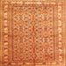 Serging Thickness of Persian Orange Traditional Rug, tr337org