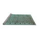 Sideview of Machine Washable Persian Light Blue Traditional Rug, wshtr337lblu