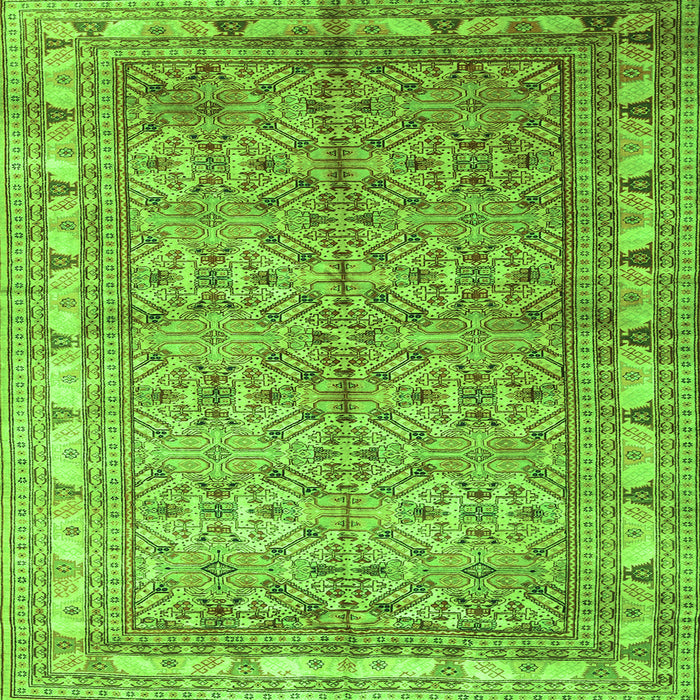 Serging Thickness of Persian Green Traditional Rug, tr337grn