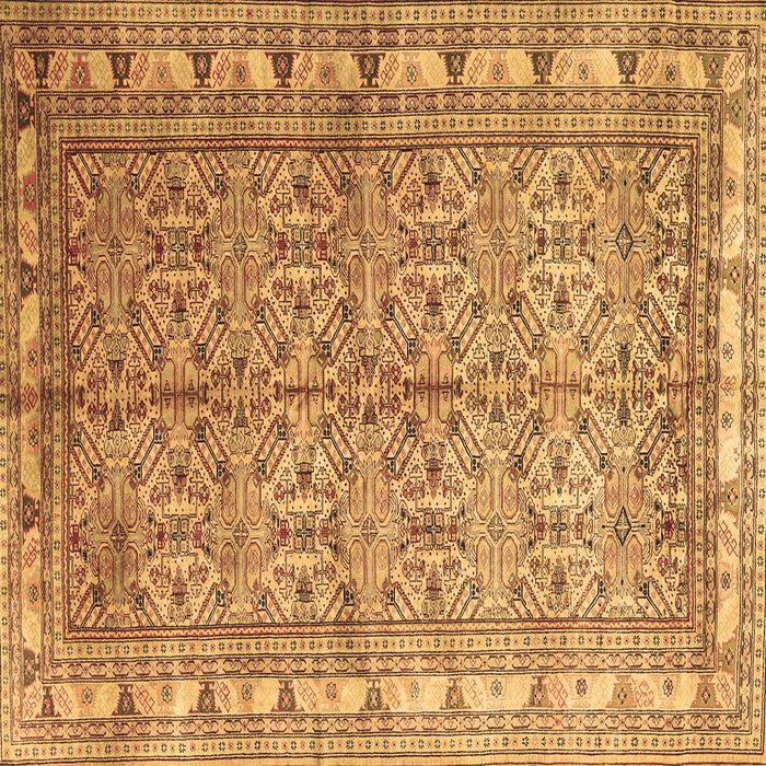 Square Persian Brown Traditional Rug, tr337brn