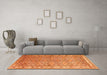 Machine Washable Persian Orange Traditional Area Rugs in a Living Room, wshtr337org