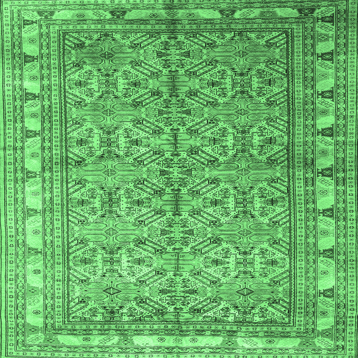 Square Persian Emerald Green Traditional Rug, tr337emgrn