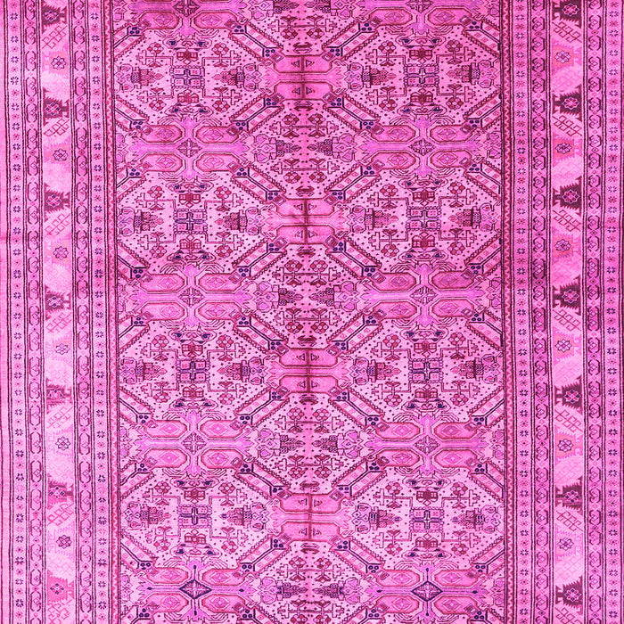 Machine Washable Persian Pink Traditional Rug, wshtr337pnk