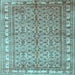 Square Persian Light Blue Traditional Rug, tr337lblu