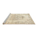 Sideview of Machine Washable Traditional Brown Rug, wshtr338