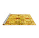 Sideview of Machine Washable Persian Yellow Traditional Rug, wshtr3380yw