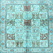 Square Persian Light Blue Traditional Rug, tr3380lblu