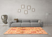 Machine Washable Persian Orange Traditional Area Rugs in a Living Room, wshtr3380org