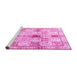 Sideview of Machine Washable Persian Pink Traditional Rug, wshtr3380pnk