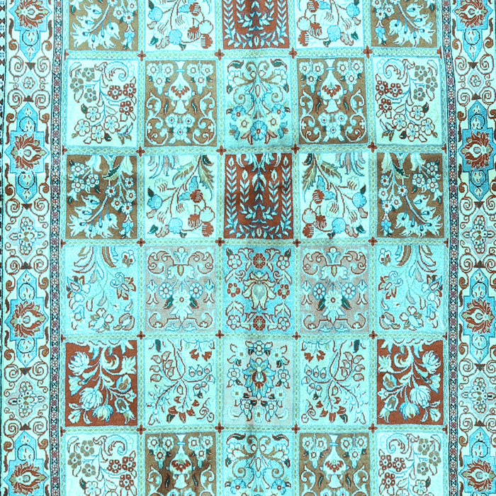 Machine Washable Persian Light Blue Traditional Rug, wshtr3380lblu
