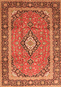 Medallion Orange Traditional Rug, tr3381org