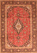 Medallion Orange Traditional Rug, tr3381org