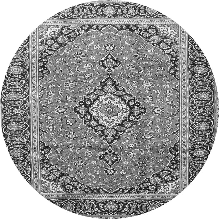 Square Medallion Gray Traditional Rug, tr3381gry