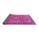 Sideview of Medallion Pink Traditional Rug, tr3381pnk