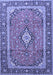 Machine Washable Medallion Blue Traditional Rug, wshtr3381blu