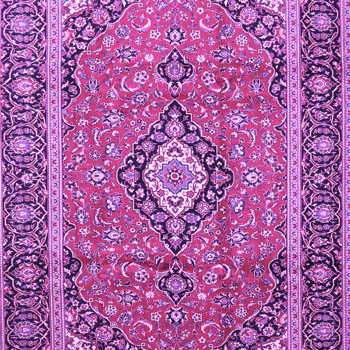 Machine Washable Medallion Purple Traditional Area Rugs, wshtr3381pur