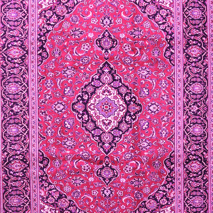 Machine Washable Medallion Pink Traditional Rug, wshtr3381pnk