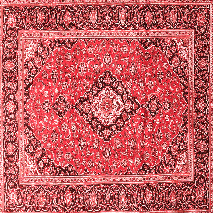 Machine Washable Medallion Red Traditional Rug, wshtr3381red