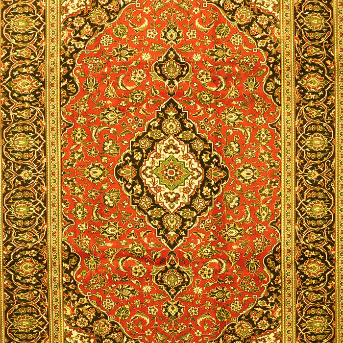 Medallion Yellow Traditional Rug, tr3381yw