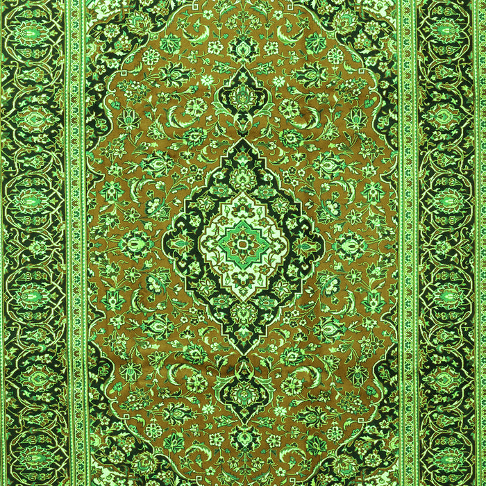 Medallion Green Traditional Rug, tr3381grn