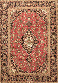 Medallion Brown Traditional Rug, tr3381brn