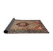 Sideview of Traditional Sandy Brown Persian Rug, tr3382