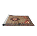 Sideview of Machine Washable Traditional Sandy Brown Rug, wshtr3382