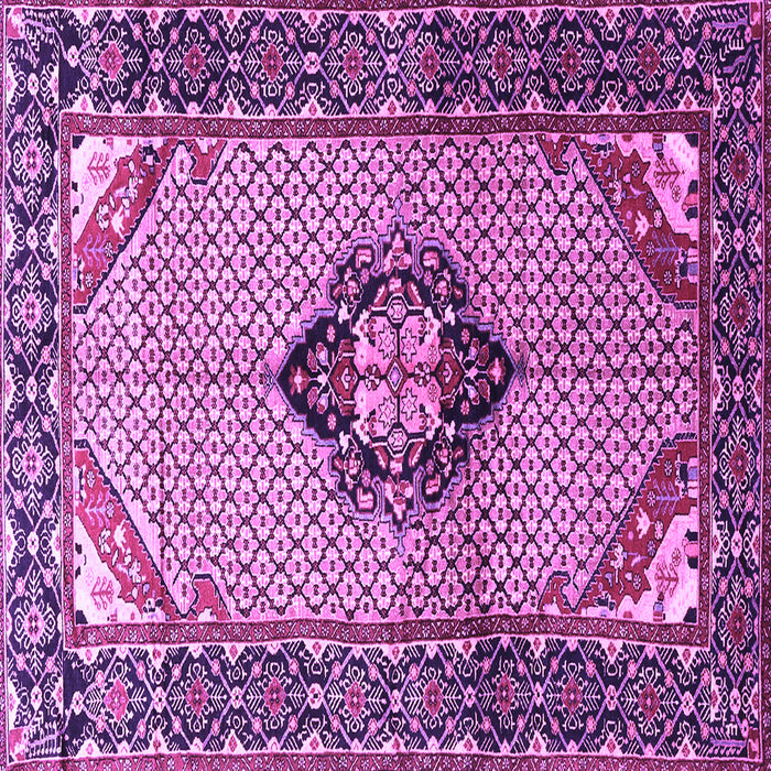 Square Persian Purple Traditional Rug, tr3382pur