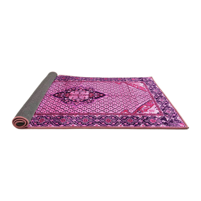 Sideview of Persian Pink Traditional Rug, tr3382pnk