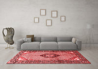 Machine Washable Persian Red Traditional Rug, wshtr3382red