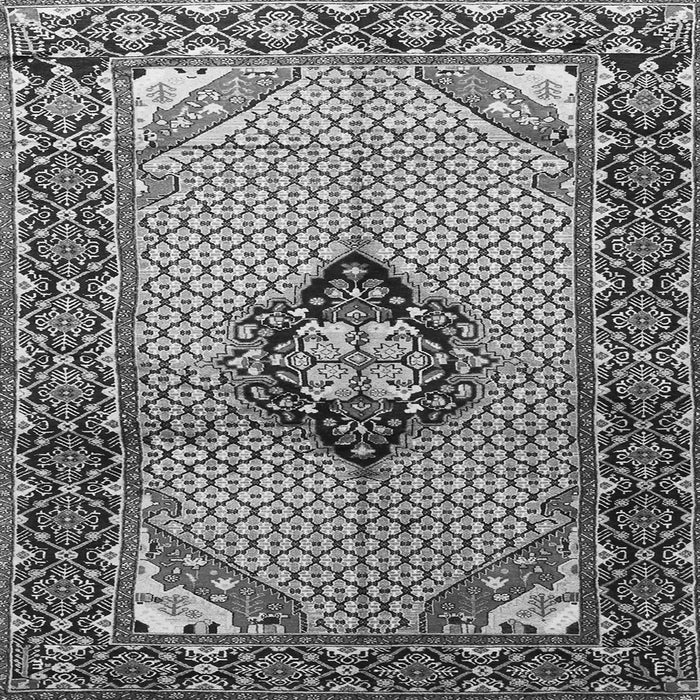 Serging Thickness of Persian Gray Traditional Rug, tr3382gry