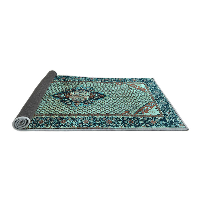 Sideview of Persian Light Blue Traditional Rug, tr3382lblu