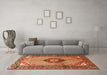 Machine Washable Persian Orange Traditional Area Rugs in a Living Room, wshtr3382org